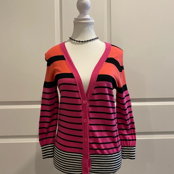 LOFT by Ann Taylor Button Up Cardigan in Fun Fuscia - Womens S - Picture 2 of 10